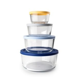 Set 4 Tápers de Borosilicato Redondos ECO 689200 Ibili